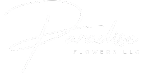 Paradise Flowers - Logos words white